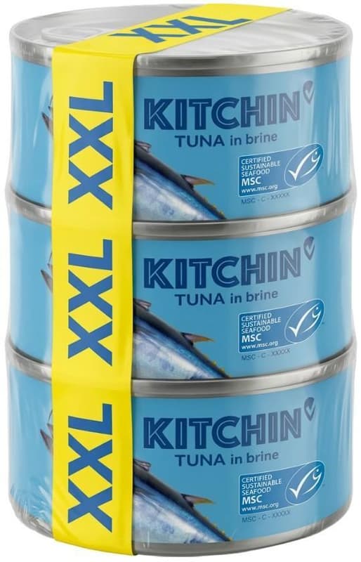 KITCHIN 3-darabos tonhal konzerv vizes lében (3x195 g)