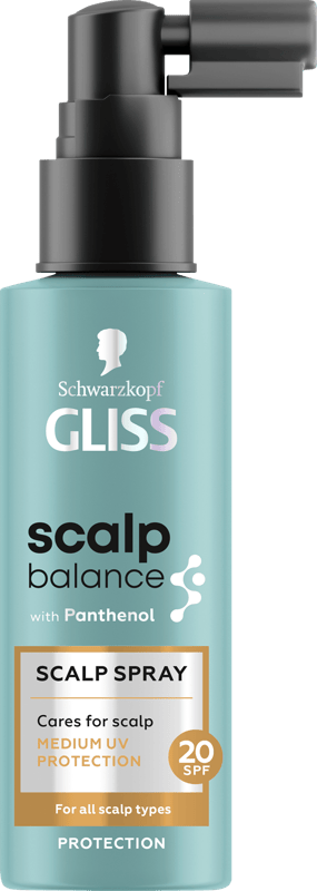Schwarzkopf Gliss Scalp Balance Scalp Spray 100 ml, for All Scalp Types, with Panthenol, Medium UV Protection of SPF 20