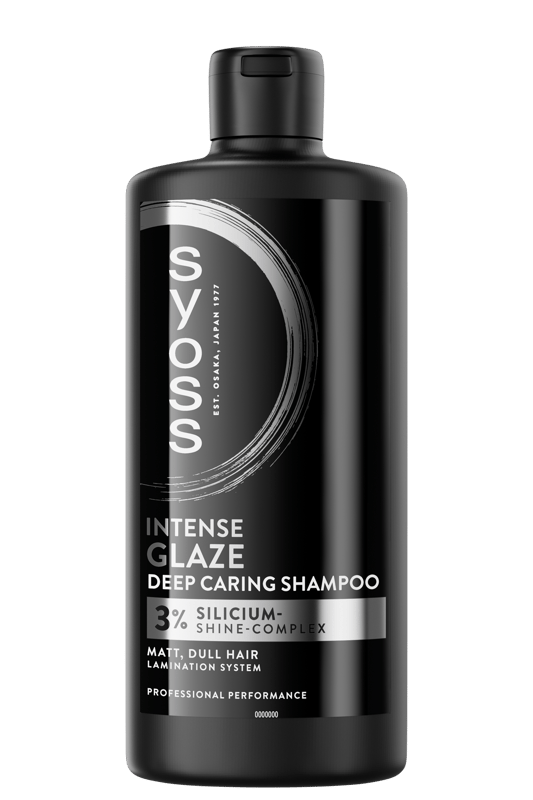 Syoss Intense Glaze Deep Caring Shampoo 440 ml, Hair Care with 3% Silicium-Shine-Complex, Syoss Shampoo for Matt, Dull Hair, with Lamination System for Shiny-Glazed Smooth Hair