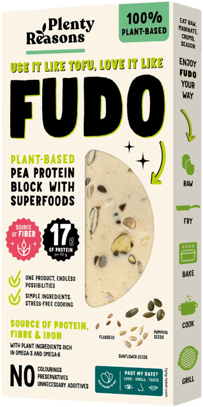 Plenty Reasons FUDO tofu jellegű termék