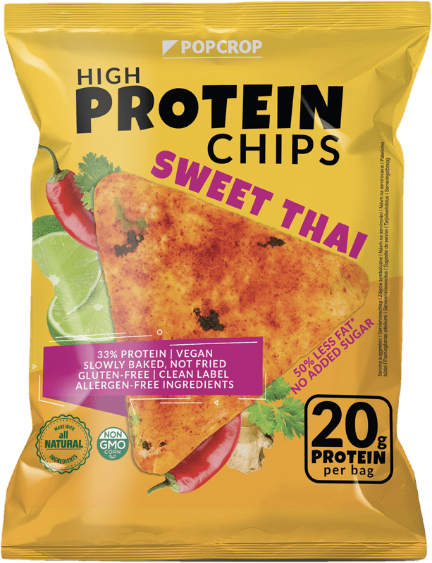Popcrop High Protein chips Sweet Thai