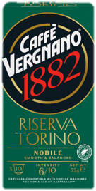 Caffe Vergnano Riserva Torino Nobilo light roasted coffee bean