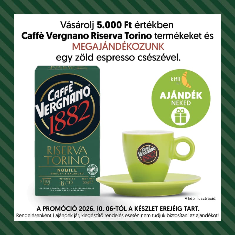 Caffé Vergnano Riserva Torino Nobile Nespresso kompatibilis kapszula