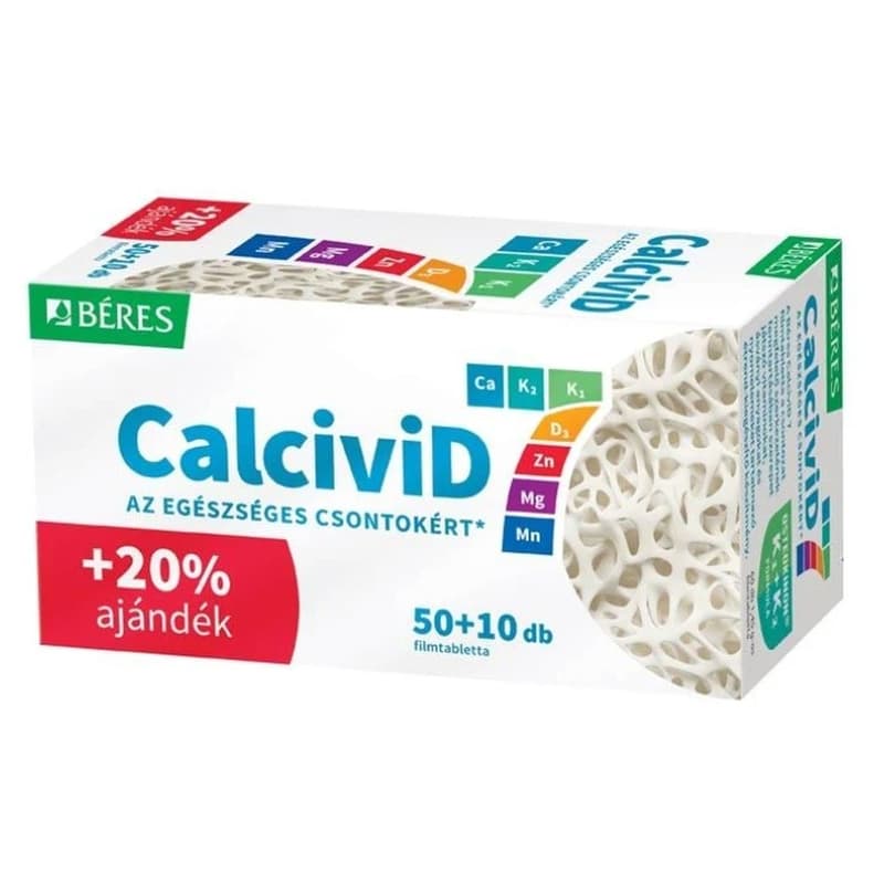 Béres Calcivid 7 étrendkiegészítő filmtabletta 50+10 db