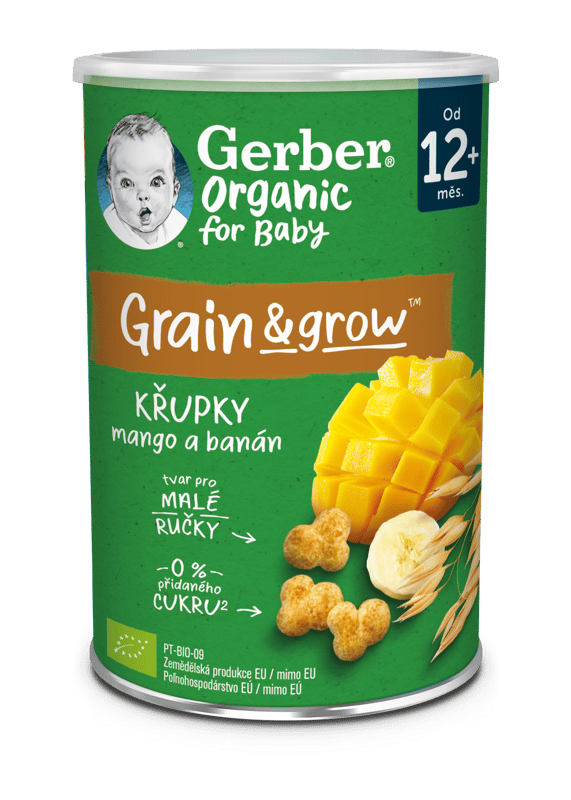 Mango-banana organic cereal snack