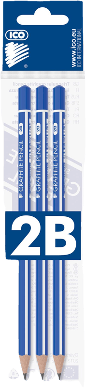ICO SIGNETTA Design Graphite Pencil, Triangular, 2B, 3 pcs/pack