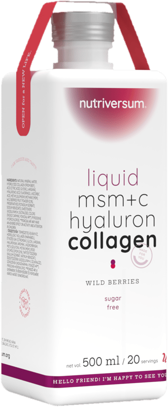 Nutriversum Liquid MSM+C Hyaluron Collagen 500ml Erdei gyümölcs