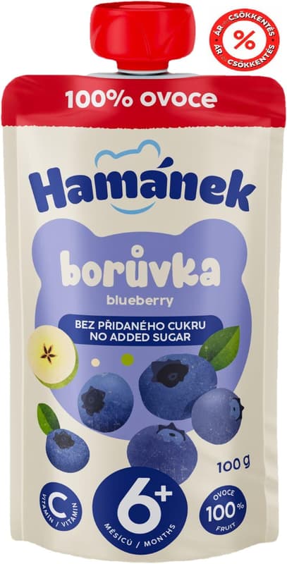 Hamánek desszert alma áfonyával tasakos 100g