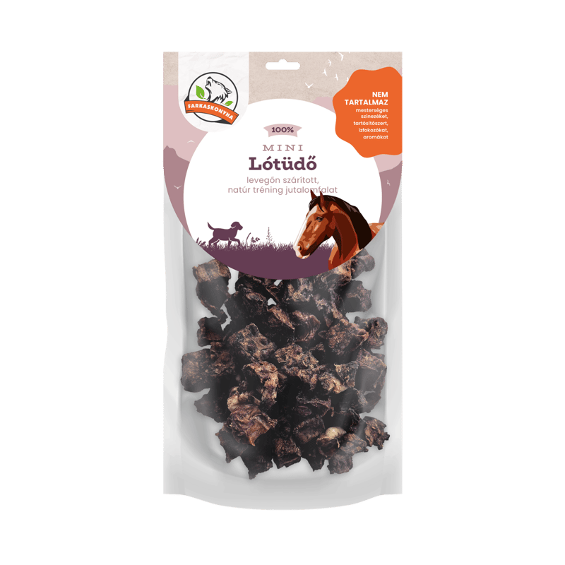 Farkaskonyha Mini Horse Lung Treat Cubes 100g