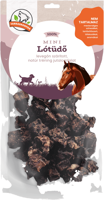 Farkaskonyha Mini Horse Lung Treat Cubes 100g