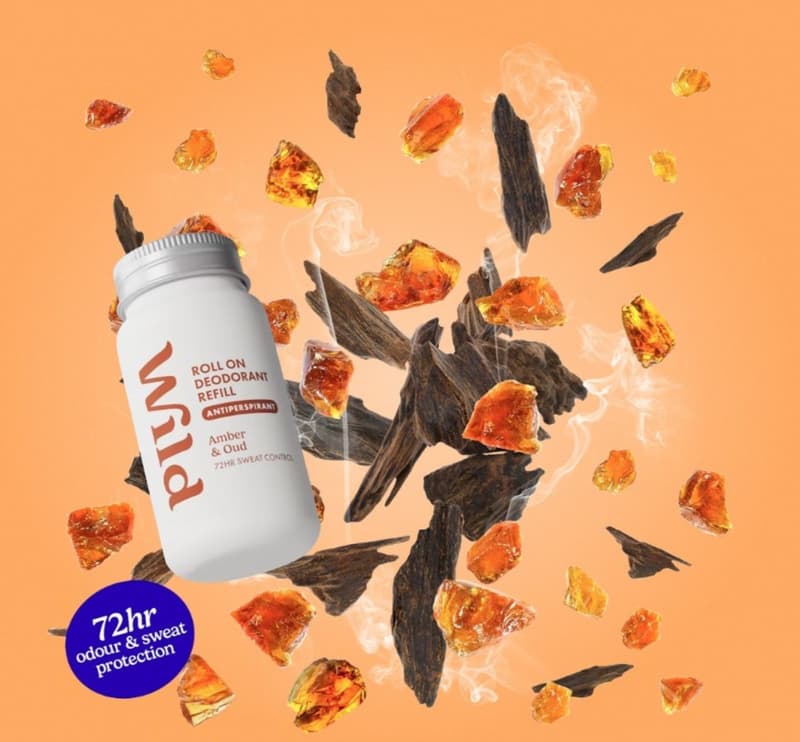WILD Izzadásgátló roll-on utántöltő Borostyán - Oud illattal