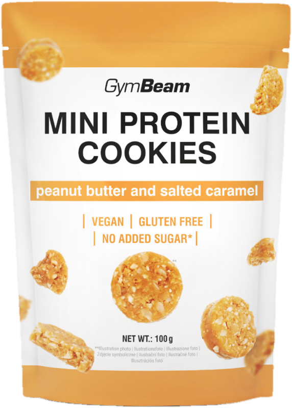 Mini Protein Cookies - GymBeam - Peanut Butter Salted Caramel