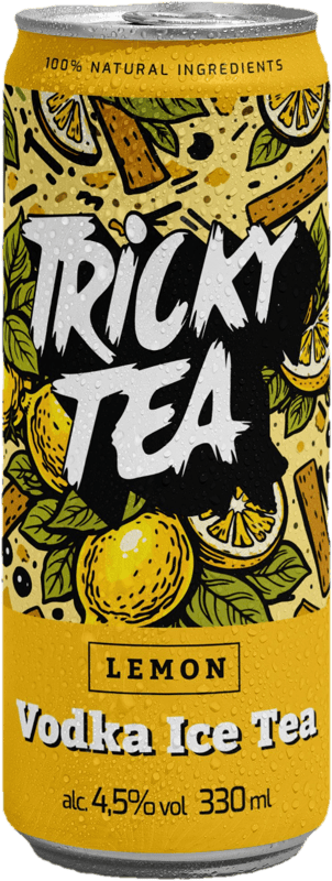 Horizont TRICKY TEA - Lemon Vodka Iced Tea - Lemon-flavoured non-carbonated alcoholic beverage with black tea extract and vodka