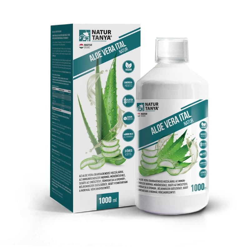 Natur Tanya® Aloe Vera Ital Natur, igazolt acemannánnal 1000 ml