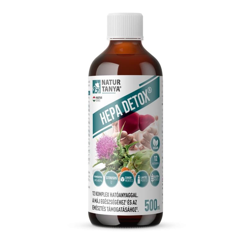 Natur Tanya® Hepa Detox® máj és emésztés támogatása 12 összetevővel 500ml