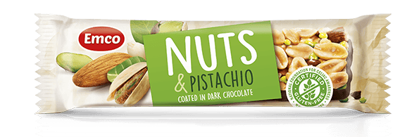 Nuts & Pistachio coated in dark chocolate 35 g