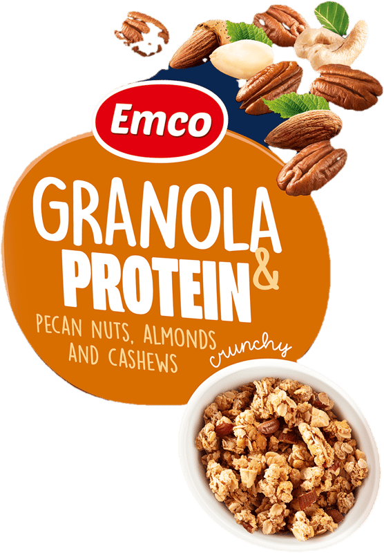 Emco Protein Granola pekándióval, mandulával és kesudióval