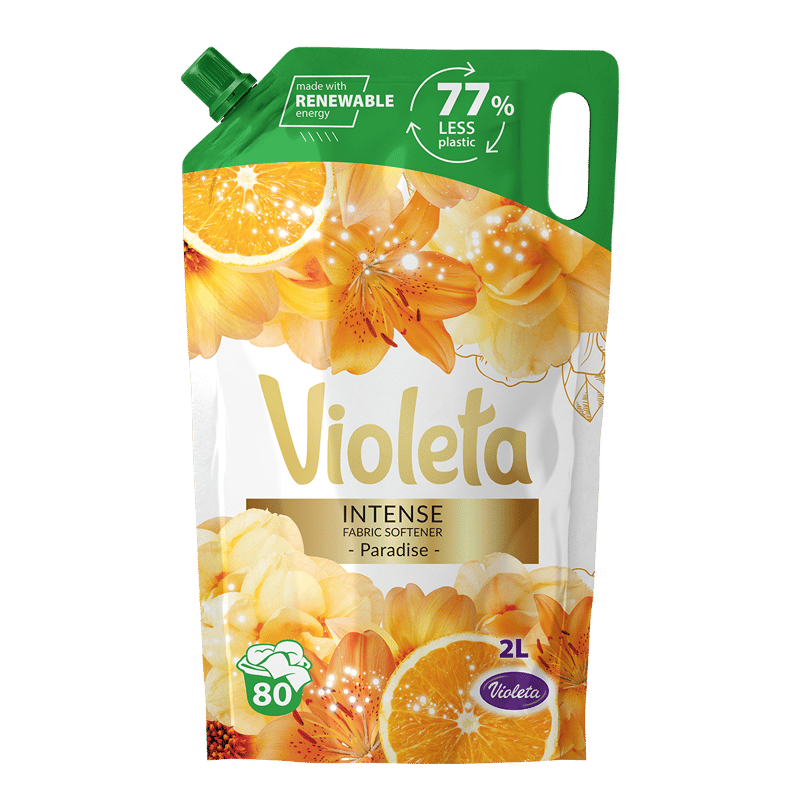 VIOLETA öblítő koncentrátum mikrokapszulákkal Paradise 2l utántöltő – narancs
