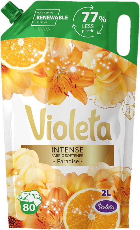 VIOLETA öblítő koncentrátum mikrokapszulákkal Paradise 2l utántöltő – narancs