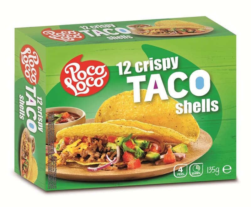 Poco Loco Ropogós taco kagyló tortilla (12db)