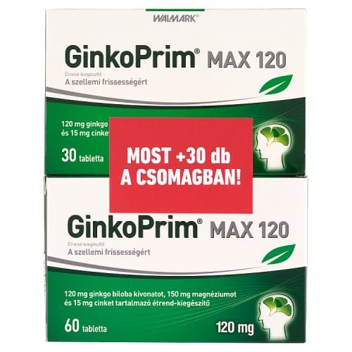 Walmark GinkoPrim Max 120 mg tabletta 60 db+30 db