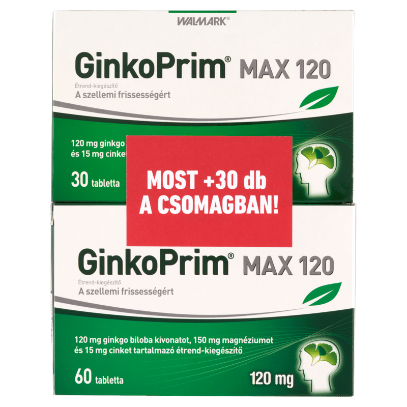 Walmark GinkoPrim Max 120 mg tabletta 60 db+30 db