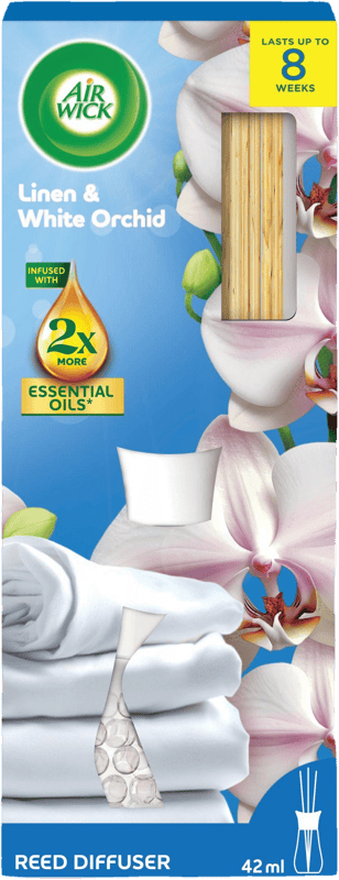 Air Wick pálcikás illatosító, Pamut és fehér orchidea