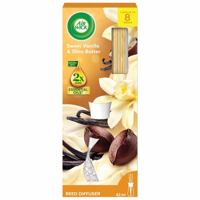 Air Wick Reed Diffuser, Sweet Vanilla & Shea Butter