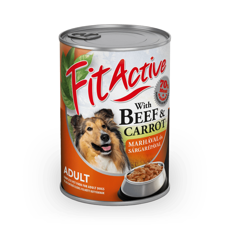 FitActive Dog konzerv marha-répa