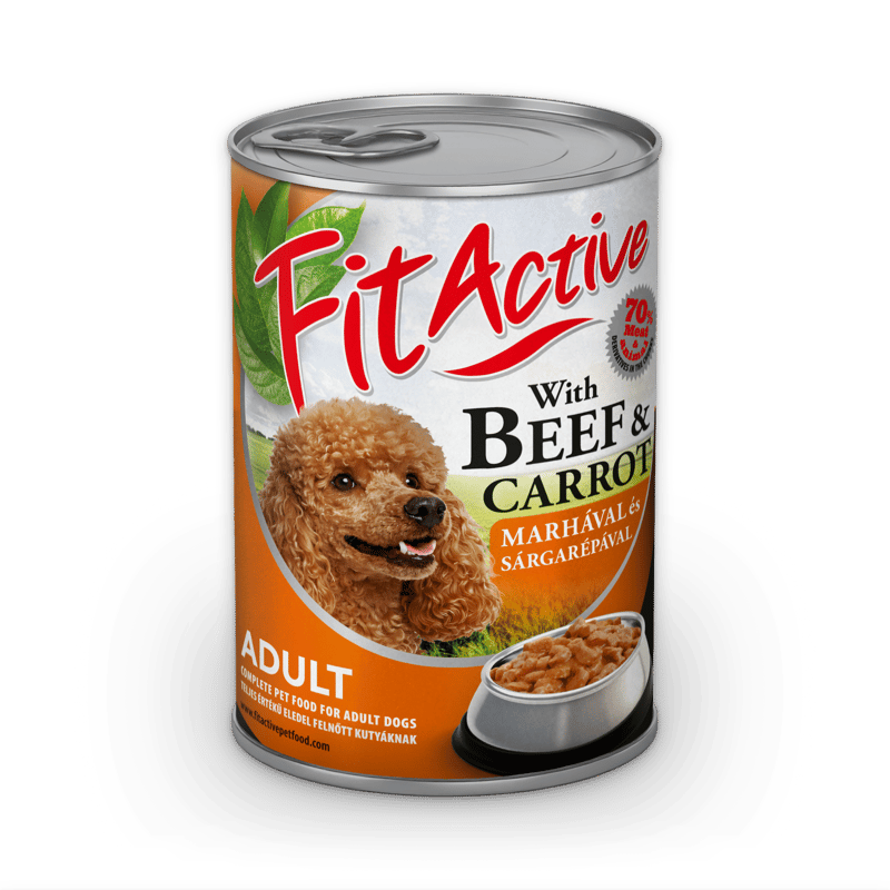 FitActive Dog konzerv marha-répa