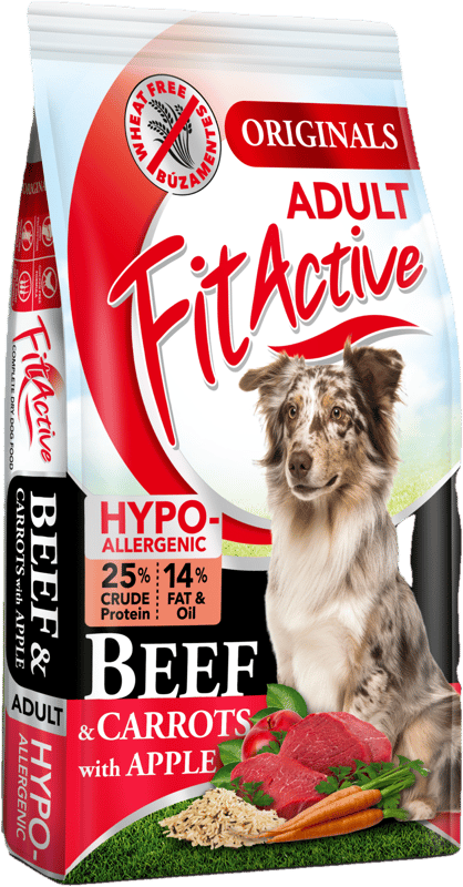 FitActive Originals búzamentes, hipoallergén eledel felnőtt kutyáknak marha