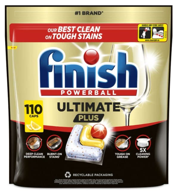 Finish ULTIMATE Plus Lemon dishwashing capsule