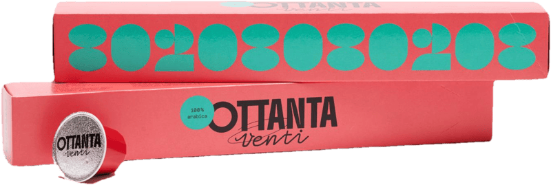 Ottanta Venti eszpresszó kávékeverék alumínium kapszulában – Miranda (10x5,5g)
