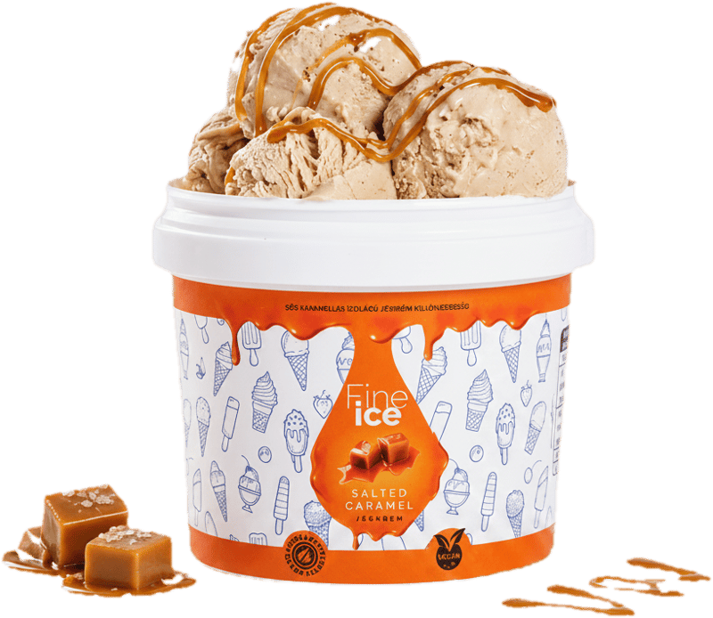 Fine Ice Sós Karamell Jégkrém vegán & Cukormentes