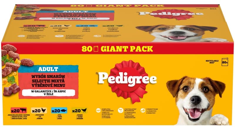 PEDIGREE pouch mix in gravy 80-pack