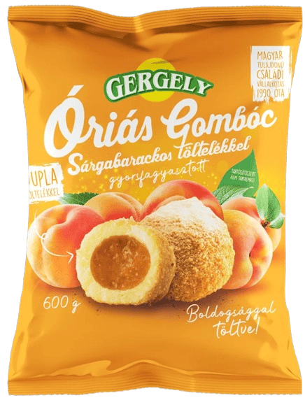 Óriás gombóc sárgabarackos töltelékkel