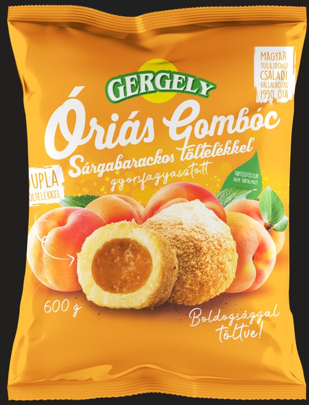 Óriás gombóc sárgabarackos töltelékkel