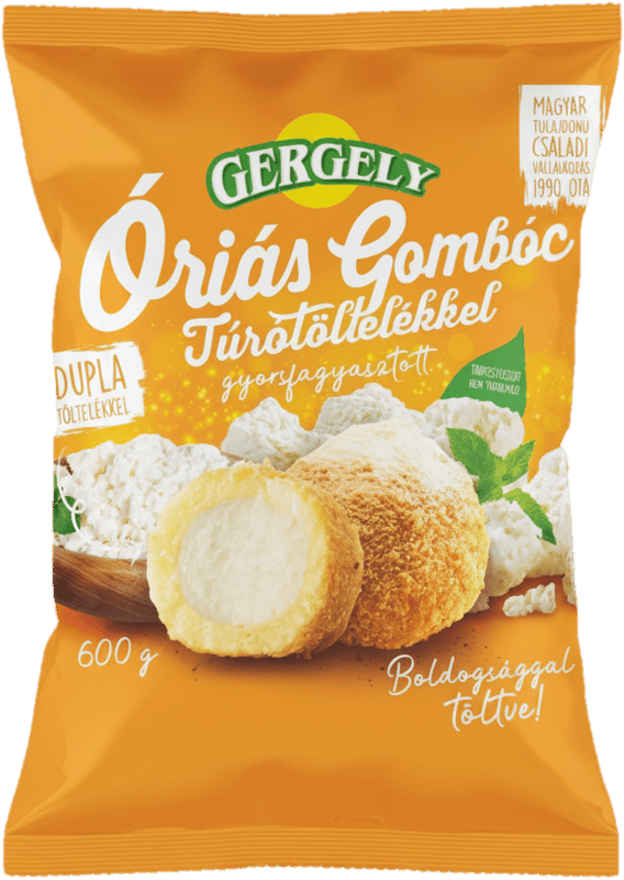 Óriás gombóc túrótöltelékkel