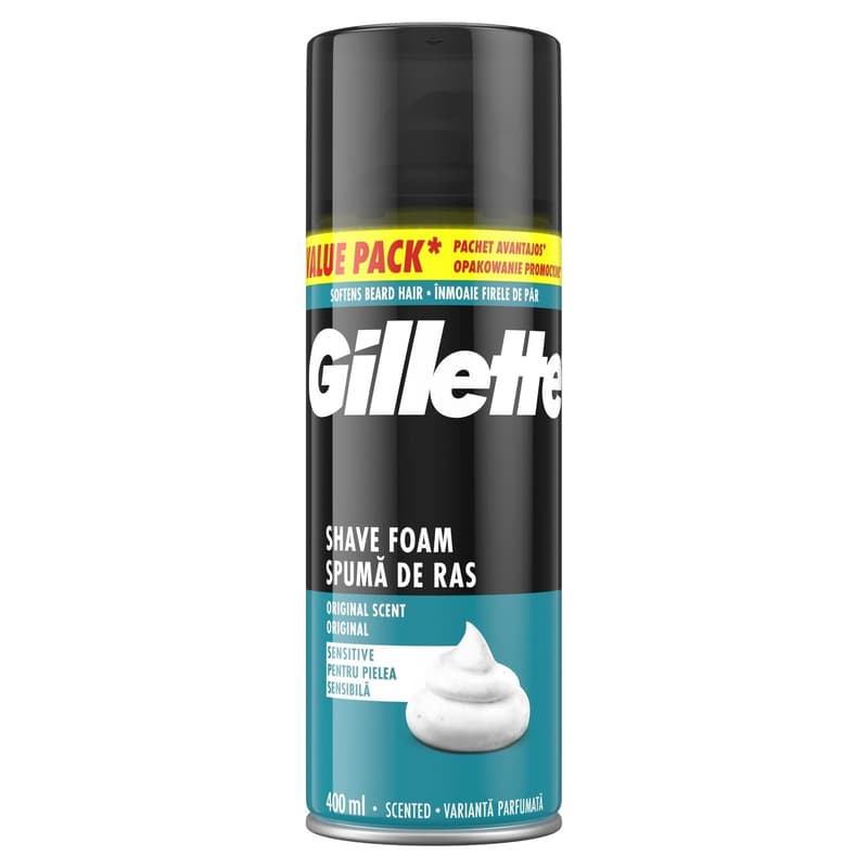 Gillette Classic Sensitive Shaving Foam, 400 ml