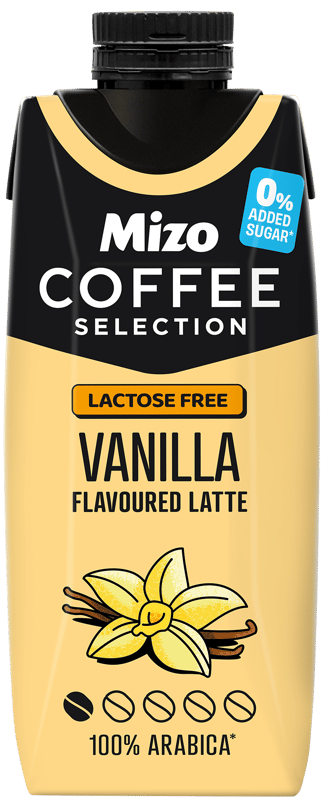 Mizo Coffee Selection laktózmentes, hozzáadott cukor nélküli vaníliás latte
