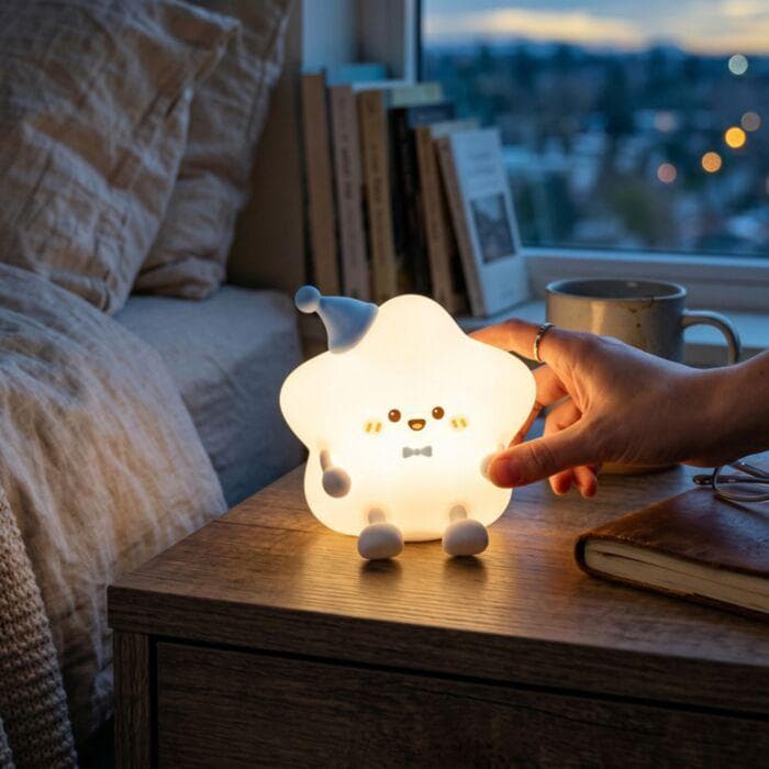 Star Shaped LED Night Light Sleep Lamp & Phone Stand