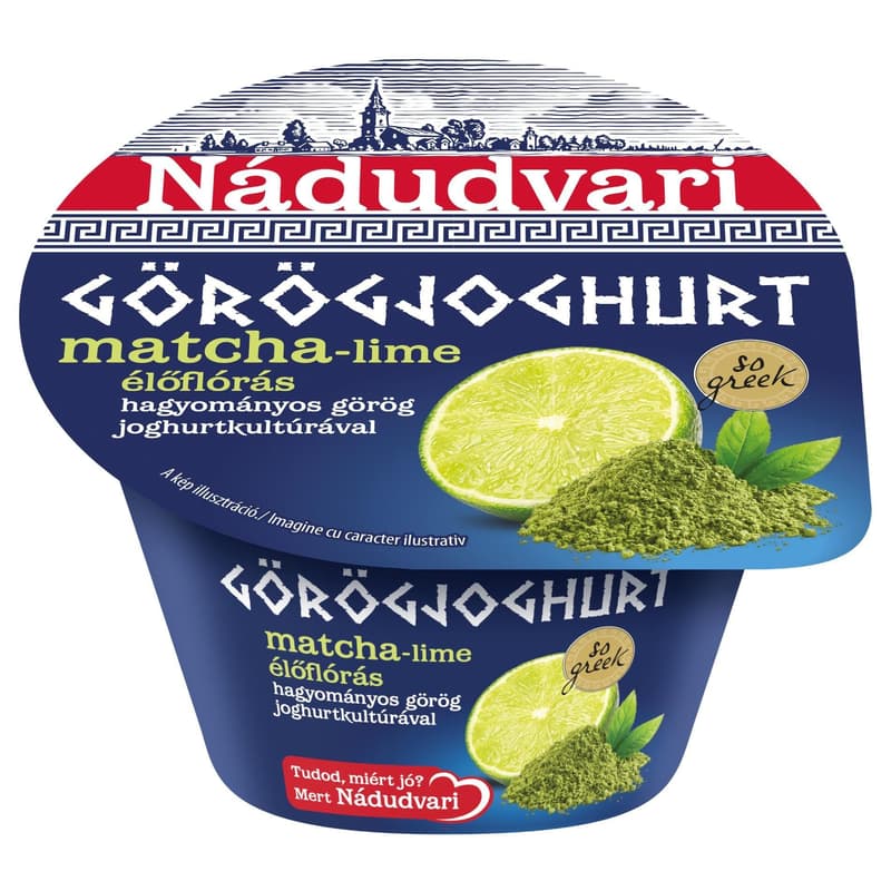 Nádudvari Görögjoghurt matcha-lime 10%