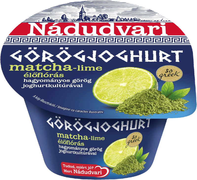 Nádudvari Görögjoghurt matcha-lime 10%