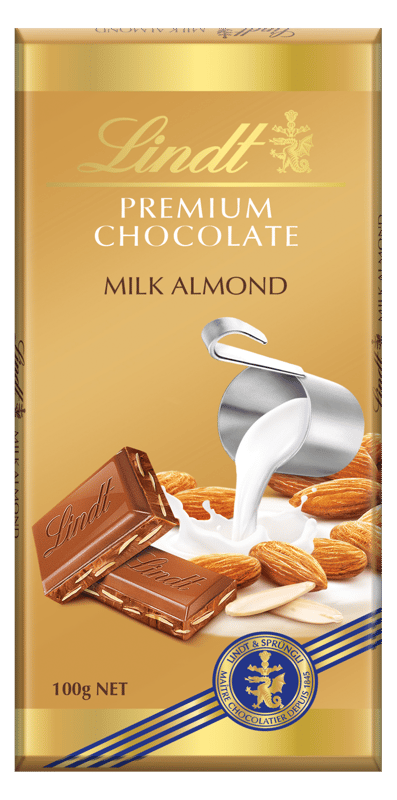 Lindt Gold Tablet Milk Almond