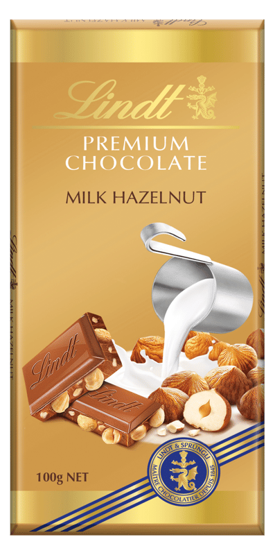 Lindt Gold Tablet Milk Hazelnut