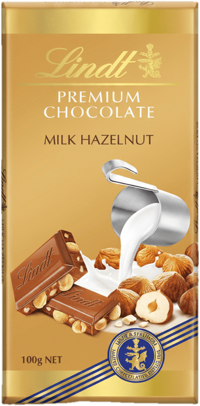 Lindt Gold Tablet Milk Hazelnut