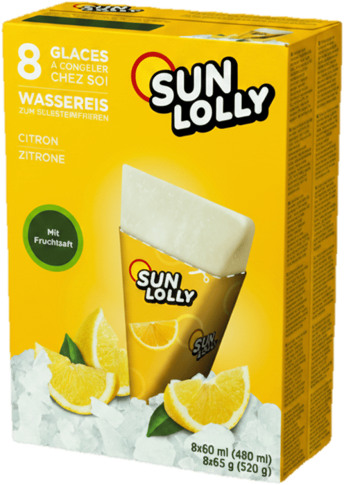 Sun Lolly Ice cream for home consumption Lemon flavor