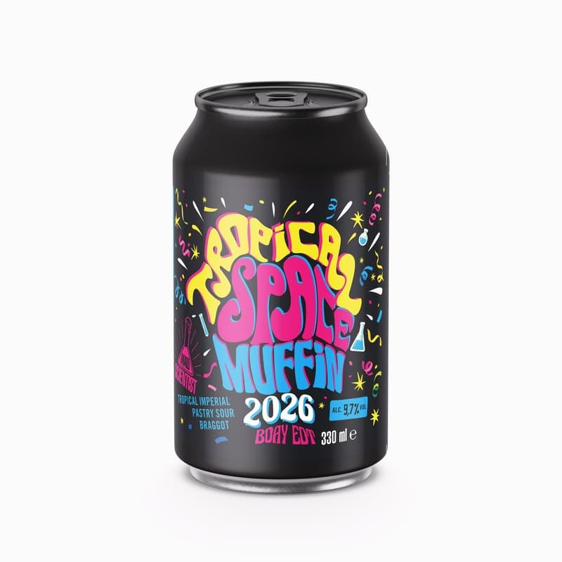 Mad Scientist - Tropical Space Muffin 2026 BDAY EDT - Imperial Pastry Sour Braggot with Double Vanilla and Blue Spirulina 9,7%