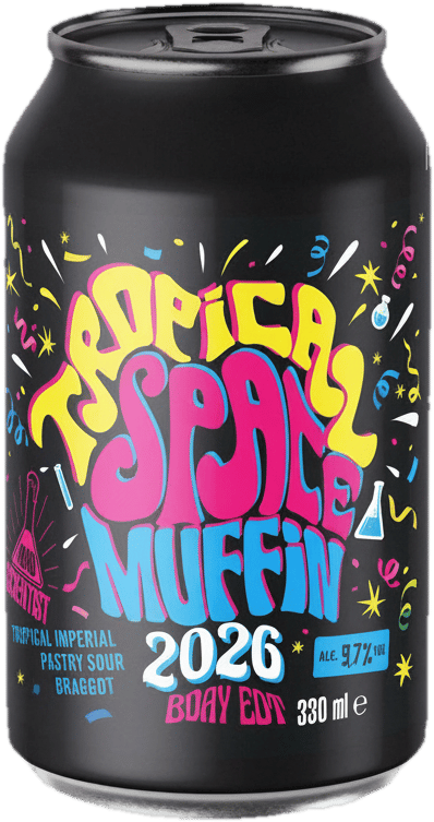 Mad Scientist - Tropical Space Muffin 2026 BDAY EDT - Imperial Pastry Sour Braggot with Double Vanilla and Blue Spirulina 9,7%