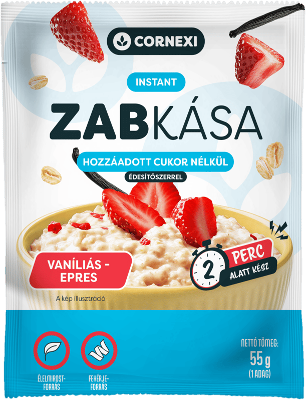 Cornexi HCN zabkása vaníliaízű, eper darabokkal